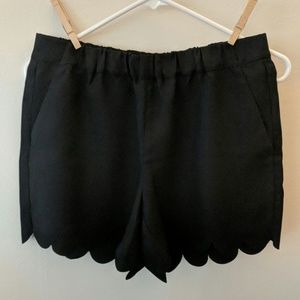 Madewell black scallop shorts